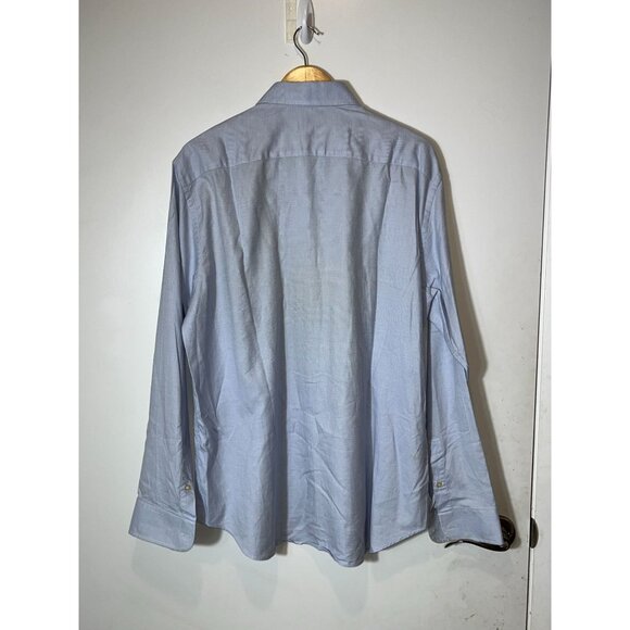 Armani Collezioni Mens Light Blue Long Sleeve Button-Up Shirt Size 43 17 L - Picture 5 of 10